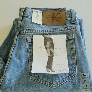 NWT Vintage Calvin Klein High Waist Jeans 14